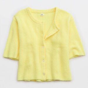 Aerie Short Sleeve Cardigan NEW WITH TAGS